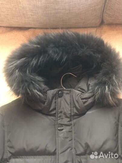 Куртка на пуху 56-58 с нат. мехом