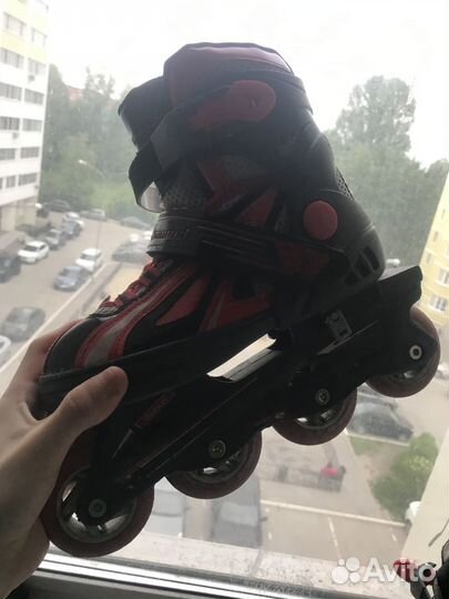 Роликовые коньки детские раздвижные с защитой