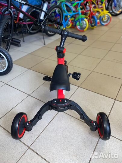 3в1 Детский трехколесный велосипед-беговел