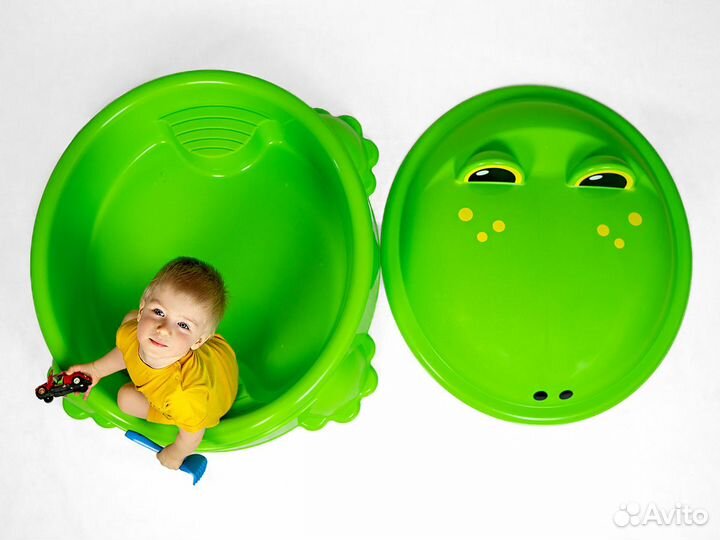 Песочница на улицу с крышкой бассейн Лягушка