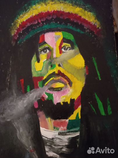 Боб Марли. Масло. Холст на картоне