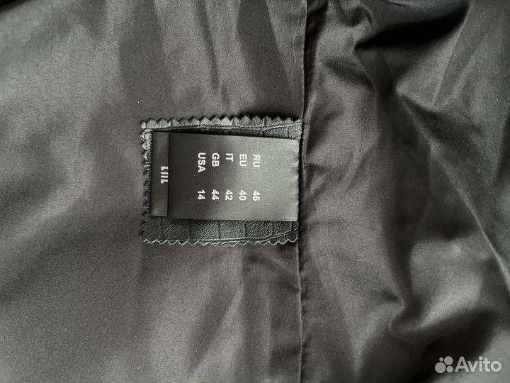 Натуральная кожаная куртка Снежная королева