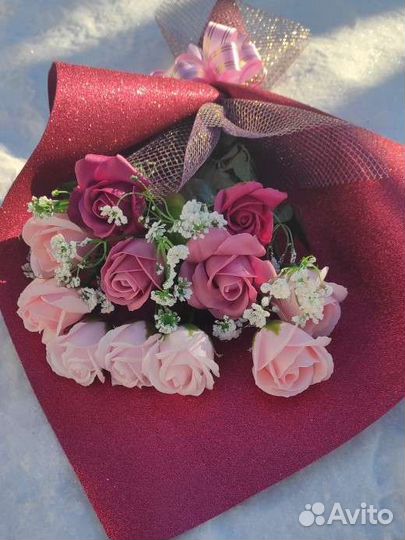 Букет роз мыло