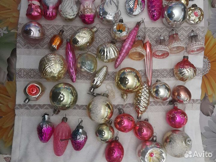Игрушки ёлочные. Советские