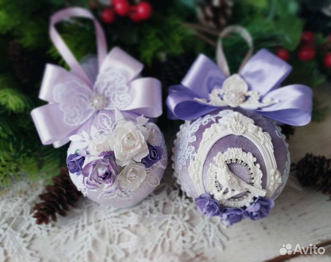 Ёлочные шары ручной работы