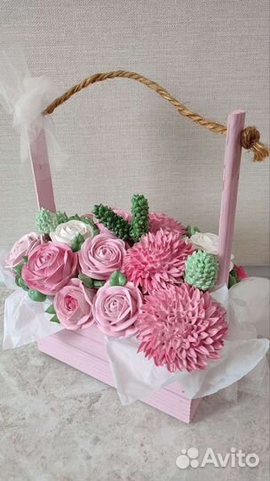 Подарок (цветы из зефира)