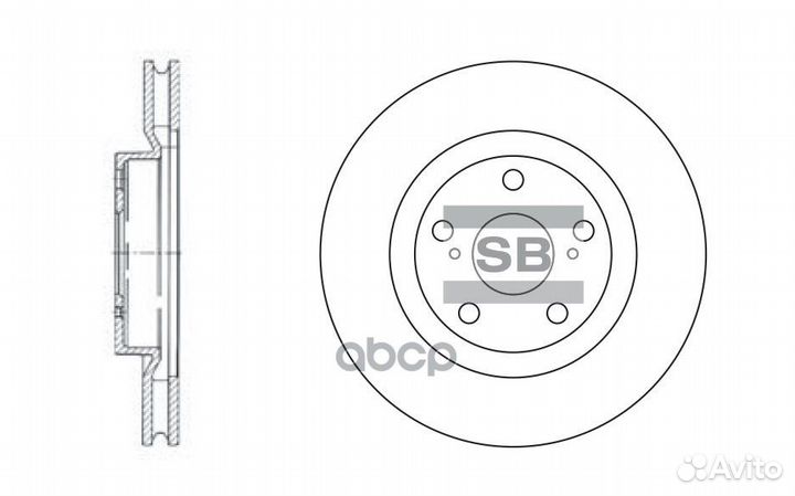 Диск тормозной передний toyota camry saloon 06
