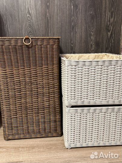 Корзина плетеная (набор из 3 штук)
