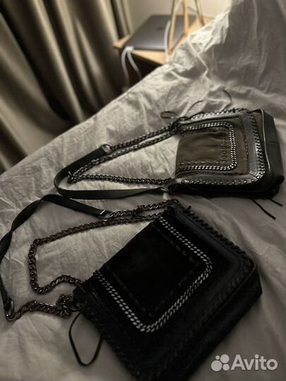 Сумка кожаная замшевая