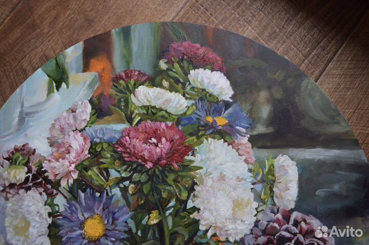Картина «Астры» маслом на холсте цветы Художник