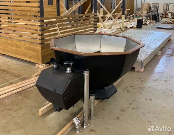 Банный чан на дровах