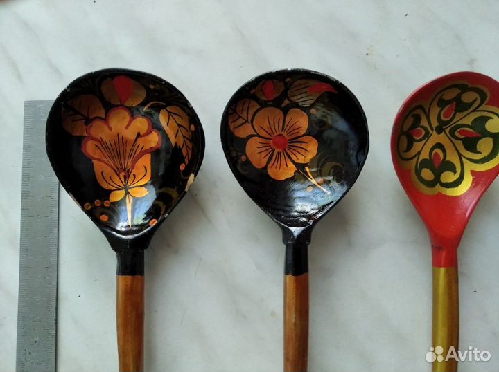 Деревянные ложки. Хохлома. СССР
