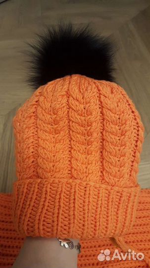 Комплект шапка и снуд для девочки