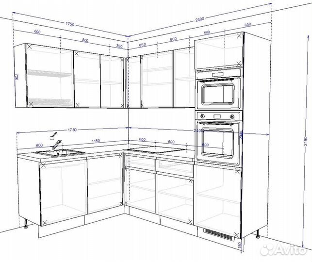 Кухня на заказ по индивидуальным размерам