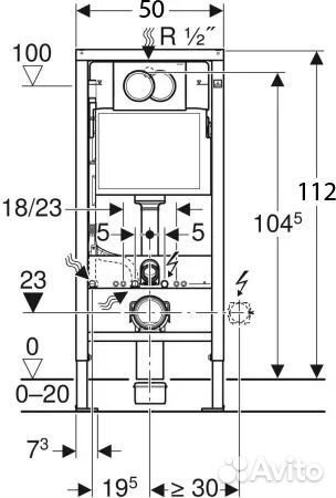 Инсталляция Geberit Duofix Delta 458.149.21.1