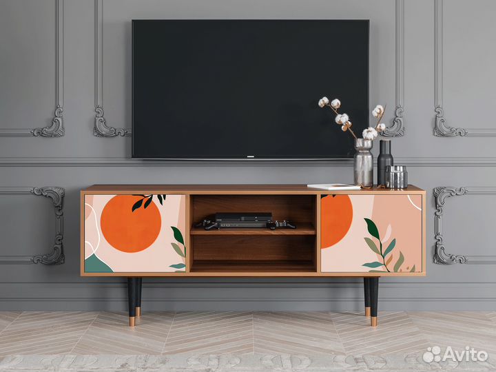 Тв-тумба T2 - Орех - Artwork