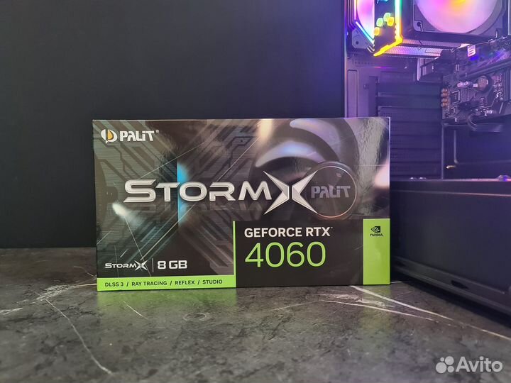 Компьютер intel i3 12100F, RTX 4060, DDR4 16GB