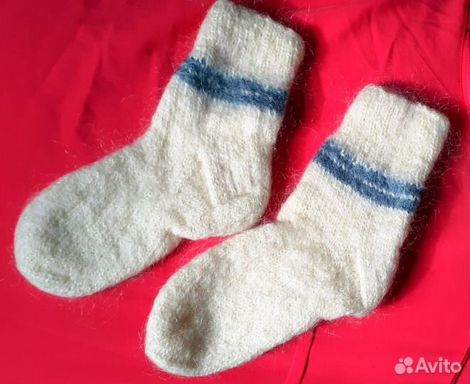 Новые Носки ручной вязки р.18-19, нат. шерсть