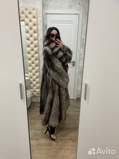 Винтажная шуба из чернобурки saga royal fox
