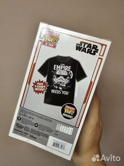 Фигурка+Футболка Funko Pop&Tee: SW- Stormtrooper L