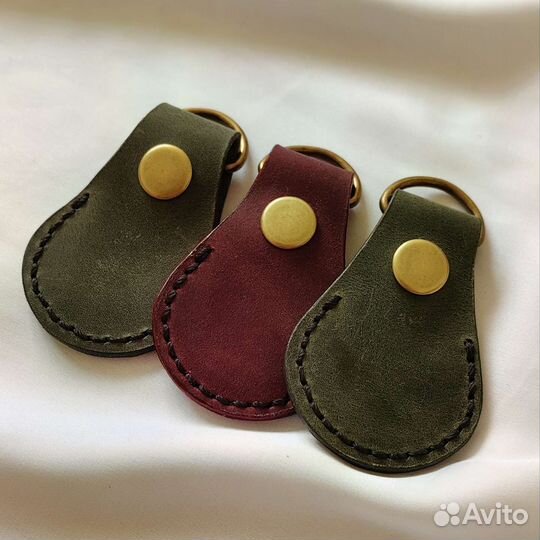 Чехол для ключа домофона, брелок, натуральная кожа