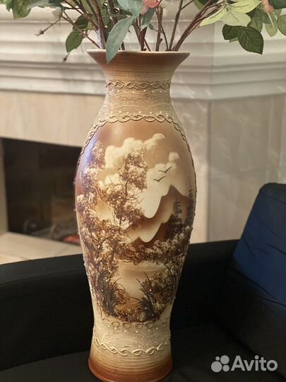 Ваза напольная с цветами