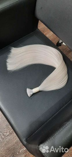 Натуральный блонд пепельный 60 см