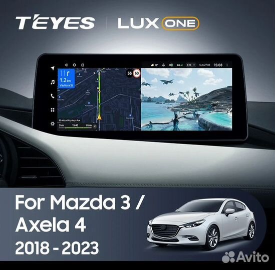 Магнитола LUX ONE 12.3 Mazda 3 BP 6/128