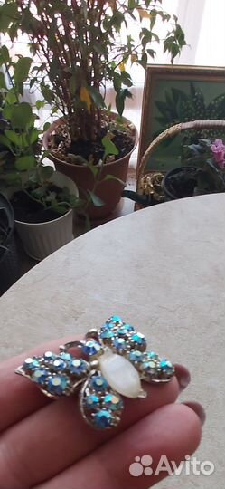 Брошь винтажная чехия