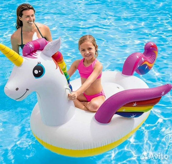 Плот надувной единорог Intex