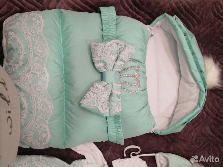 Конверт на выписку для девочки зима