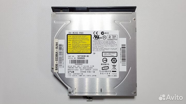 DVD привод с панелью ноутбука Samsung R505