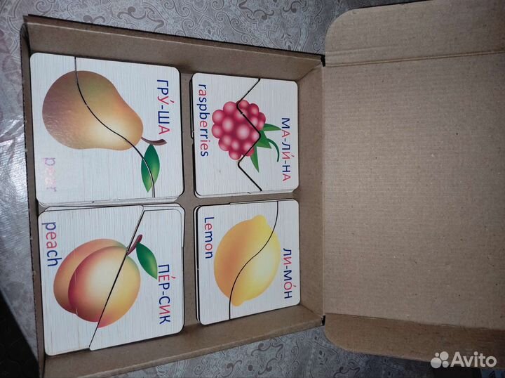 Деревянные пазлы Фрукты