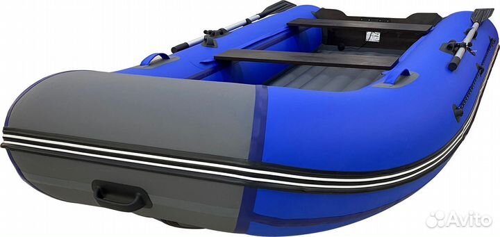 Лодка пвх Orca 340 нднд светло-серый/синий