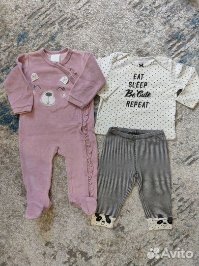 Вещи пакетом на девочку от 3 до 6 мес