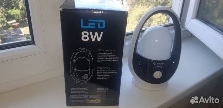 Аккумуляторный фонарь космос premium 8W LED