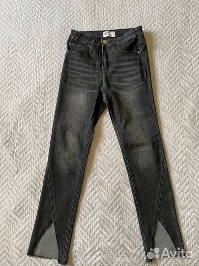 Джинсы slim fit для девочки 140 146 Button Blue