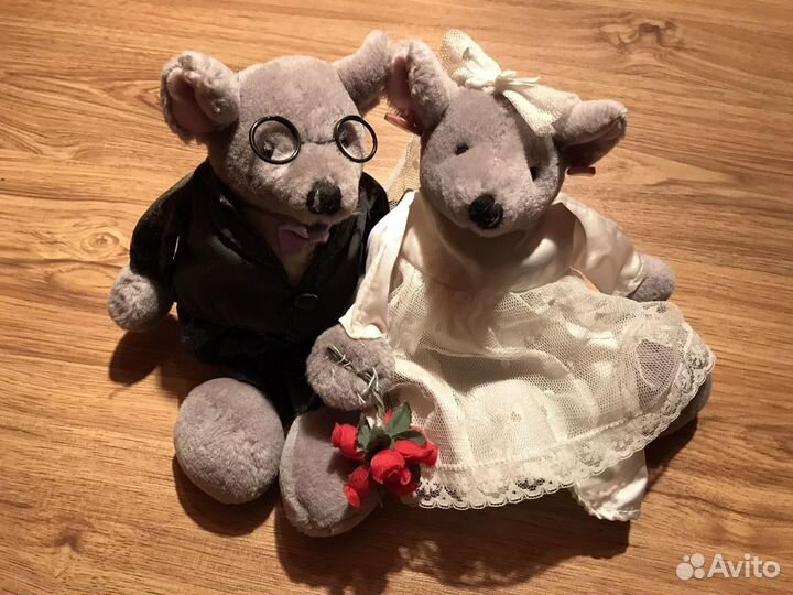 Мягкая игрушка мыши-молодожены
