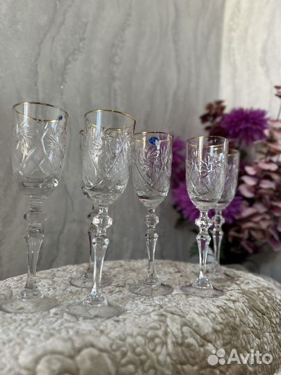 Бокалы московская хрусталь 6 шт