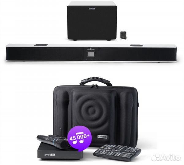 Караоке систем Evobox Plus и саундбар Evosound bar