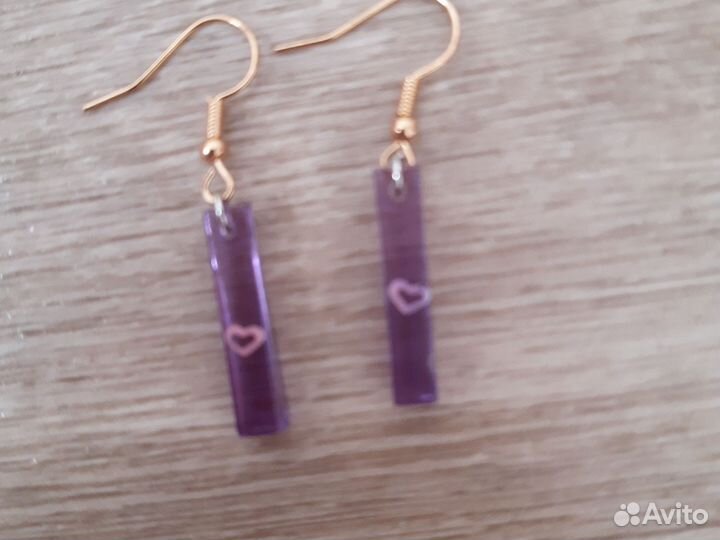 Серьги из эпоксидной смолы