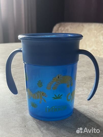 Dr. Brown's чашка-непроливайка с ручками 200мл