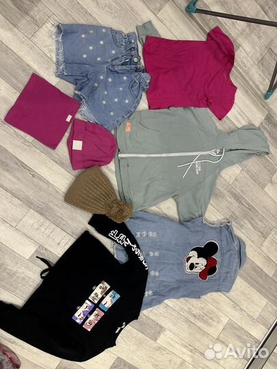 Вещи пакетом на девочку 140 146 джинсы худи