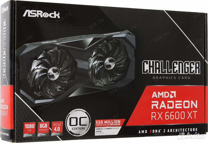 Видеокарта asrock AMD Radeon RX 6600 XT, 8 гб