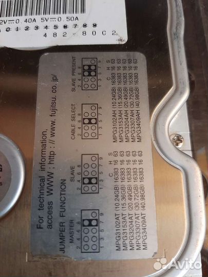 Жесткий диск fujitsu limited