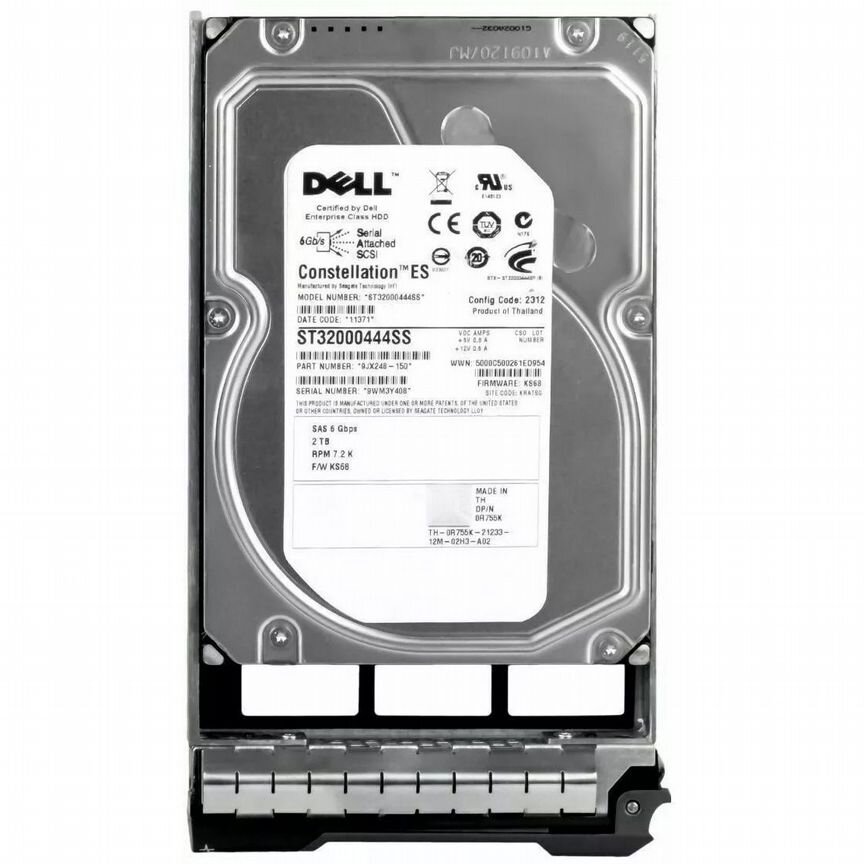 [R755K] Жесткий Диск Dell 2tb Sas 3,5" Hdd R755k