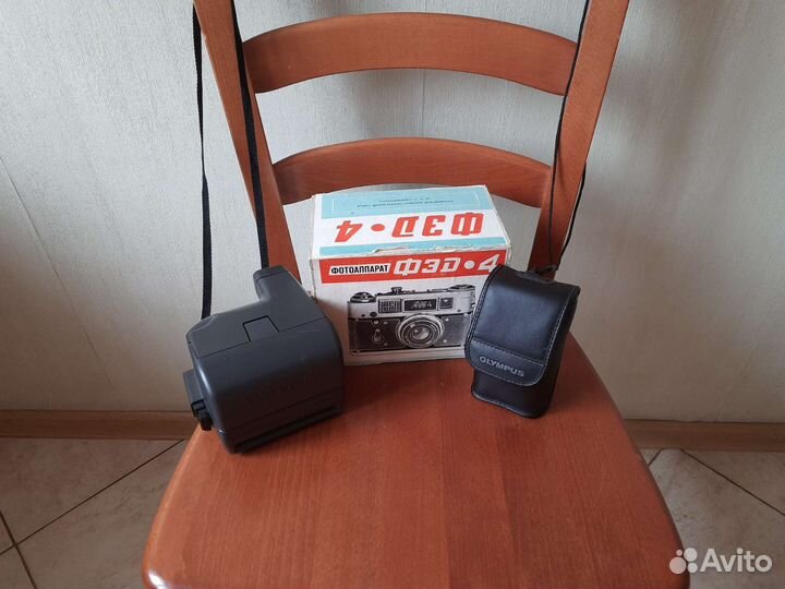 Винтажные фотоаппараты фэд, polaroid и olympus