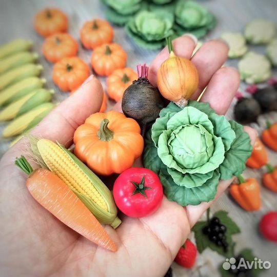 Фигурки овощей из полимерной глины