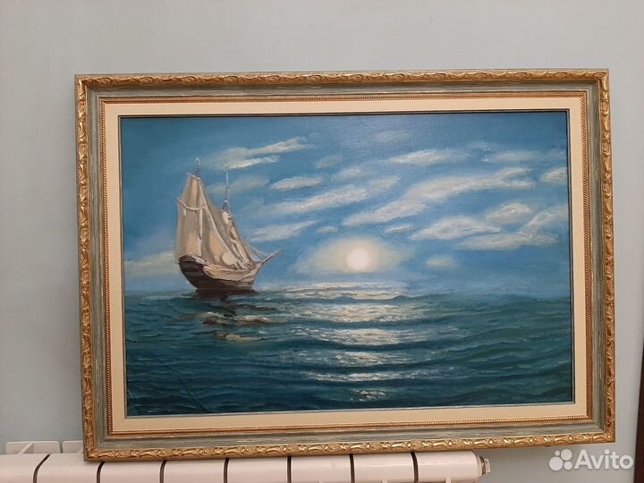 Картина маслом на холсте Морской пейзаж 40*60