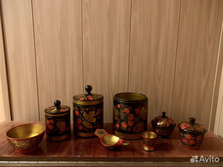 Набор посуды хохлома